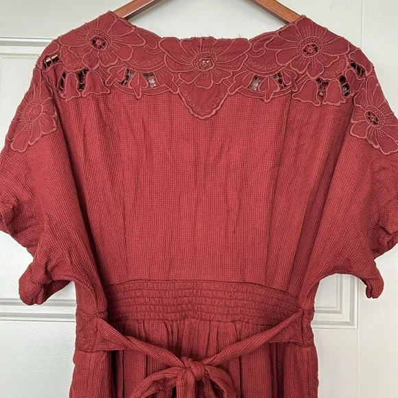 Free People Colette Lace Dress - Cinnamon Brown - Picture 4 of 5